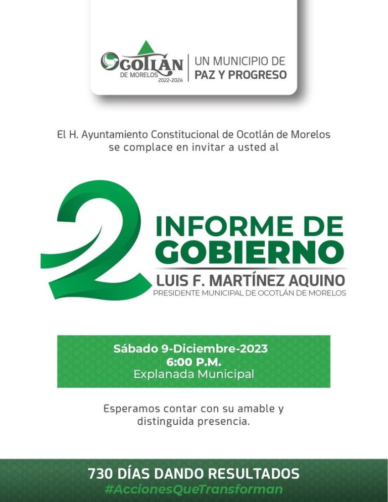 Dr. Luis F. Martínez Aquino Revelará Logros y Desafíos en su Segundo Informe de Resultados